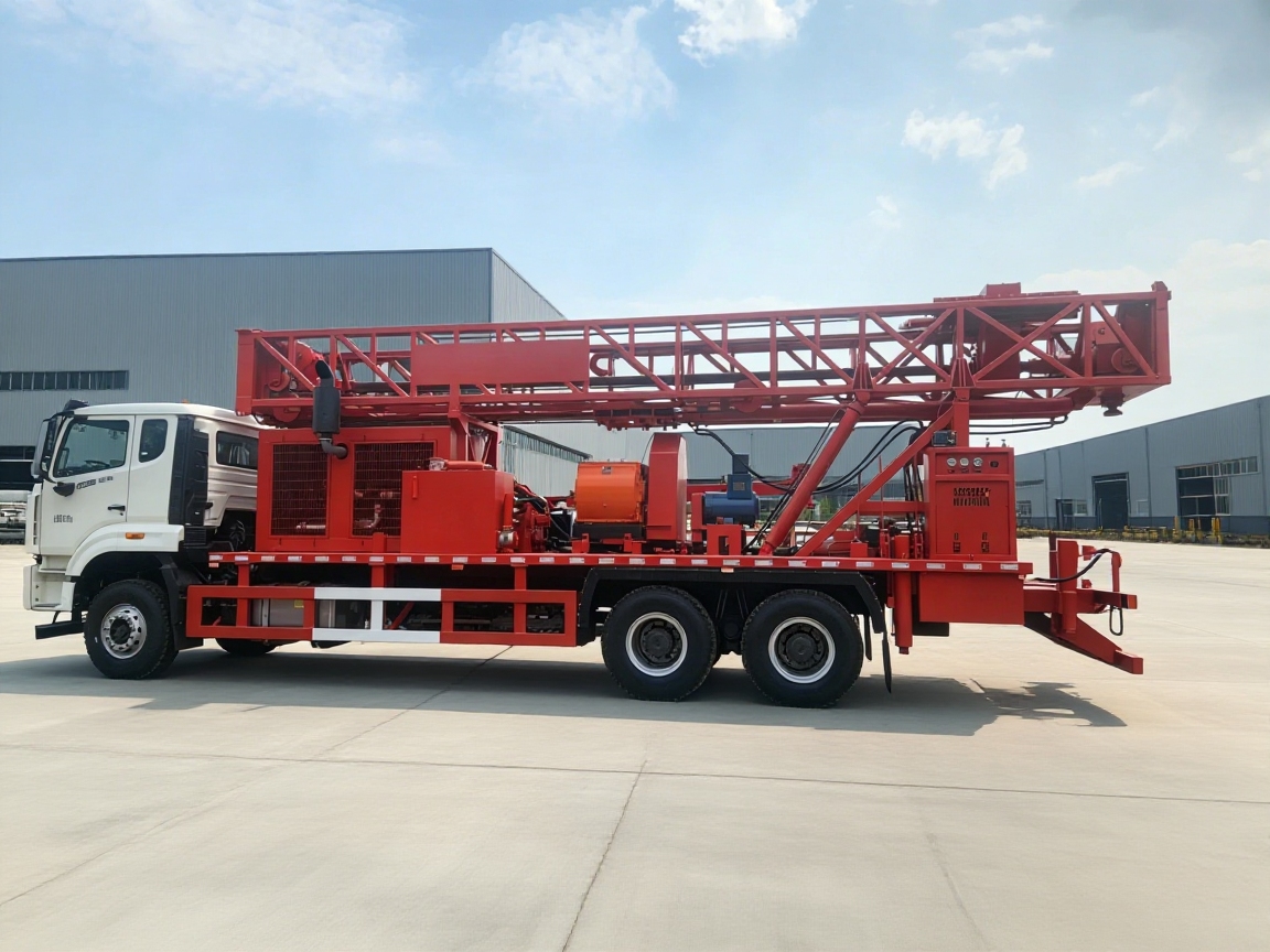TEC-1000J Appareil de forage d'eau mobile diesel à haute productivité Max. 1000m 353KW Boîte de vitesses et pompe
